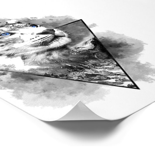 ユキヒョウ柄 ポスター (角)