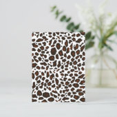 ユキヒョウ柄 ポストカード (スタンド正面)