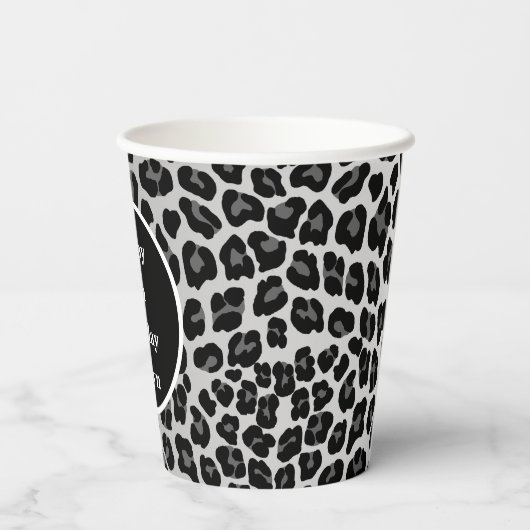 ユキヒョウ柄 紙コップ (裏面)