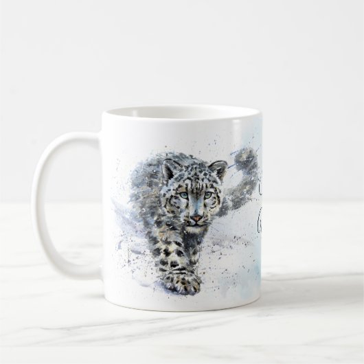ユキヒョウ水彩 コーヒーマグカップ (左)
