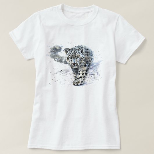 ユキヒョウ水彩 Tシャツ (デザイン正面)