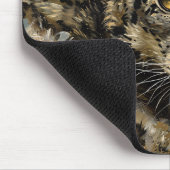 ユキヒョウ油絵 マウスパッド (コーナー)