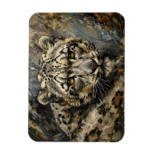 ユキヒョウ油絵 マグネット (縦)