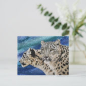 ユキヒョウ生息地はがき ポストカード (スタンド正面)