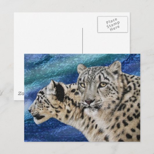 ユキヒョウ生息地はがき ポストカード (正面/裏面)