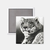 ユキヒョウ磁石 マグネット (正面/裏面)