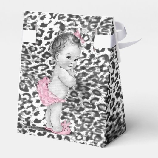 ユキヒョウ赤ちゃんシャワーお気に入りボックス フェイバーボックス (裏面サイド)