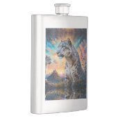 ユキヒョウ野火サンライズ反射 フラスク (右)