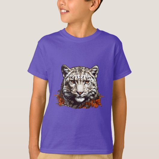 ユキヒョウ頭 Tシャツ (正面)