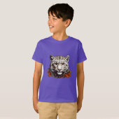 ユキヒョウ頭 Tシャツ (正面フル)