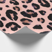 ユキヒョウ黒い灰色のベージュの継ぎ目のない背景。 ラッピングペーパー (角)