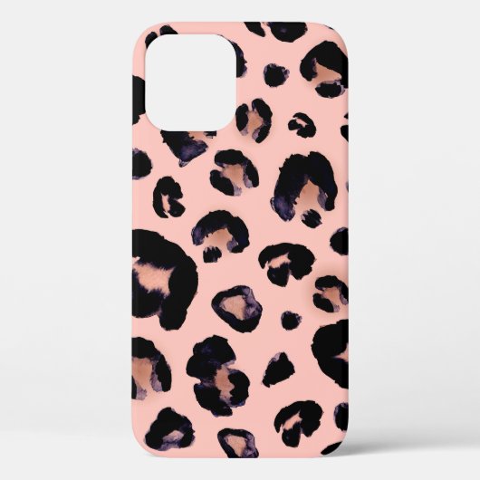 ユキヒョウ黒い灰色のベージュの継ぎ目のない背景。 Case-Mate iPhoneケース (裏面)