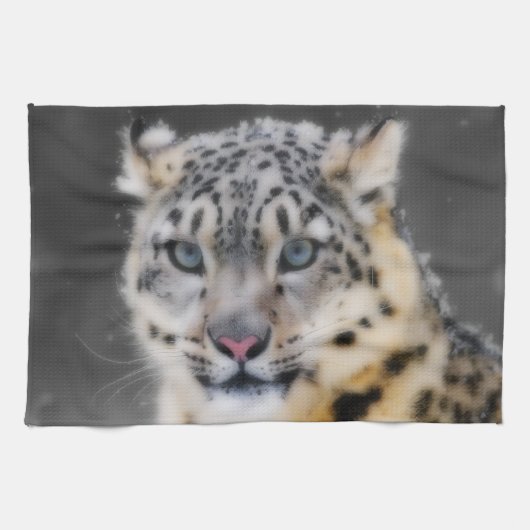 ユキヒョウ キッチンタオル (横)