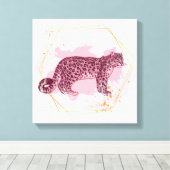 ユキヒョウ キャンバスプリント (インサイチュ (ウッドフロア))