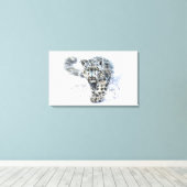 ユキヒョウ キャンバスプリント (インサイチュ (ウッドフロア))