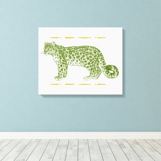 ユキヒョウ キャンバスプリント (インサイチュ (ウッドフロア))