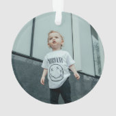 ユキヒョウ&ジョーピンククリスマスフォトオーナメント オーナメント (裏面)