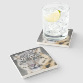 ユキヒョウ ストーンコースター (横)