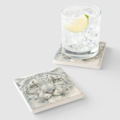 ユキヒョウ ストーンコースター (横)