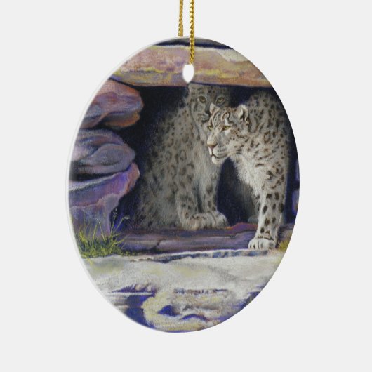 ユキヒョウ セラミックオーナメント (右)