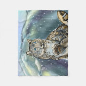 ユキヒョウ フリースブランケット (正面)