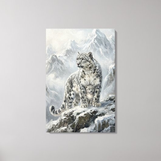 ユキヒョウ_ プロテクターの原型 キャンバスプリント (正面)