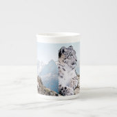 ユキヒョウ ボーンチャイナマグカップ (正面)