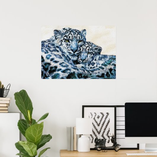 ユキヒョウ ポスター (ホームオフィス)