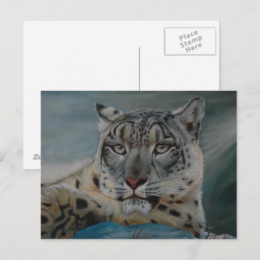 ユキヒョウ ポストカード (正面/裏面)