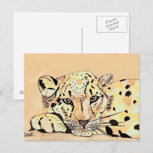 ユキヒョウ ポストカード (正面/裏面)