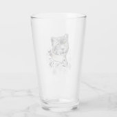 ユキヒョウ+冬のエレガンス+青い雪の結晶 タンブラーグラス (裏面)