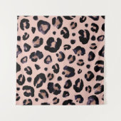 ユキヒョウ、手描きテクスチャ。 タペストリー (正面(横))