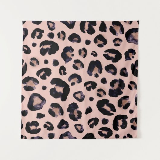 ユキヒョウ、手描きテクスチャ。 タペストリー (正面)
