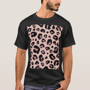 ユキヒョウ、手描きテクスチャ。 Tシャツ