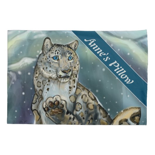 ユキヒョウ 枕カバー (裏面)