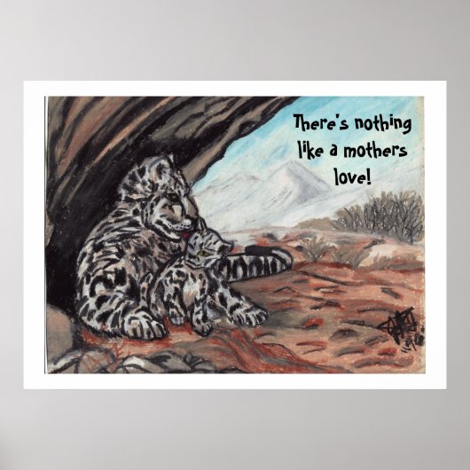 ユキヒョウ、母の愛 artwork ポスター (正面)