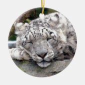 ユキヒョウ – 美しい！ セラミックオーナメント (正面)