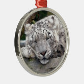 ユキヒョウ – 美しい！ メタルオーナメント (右)