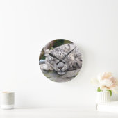 ユキヒョウ – 美しい! ラウンド壁時計 (ホーム)