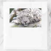 ユキヒョウ – 美しい！ 長方形シール (バッグ)