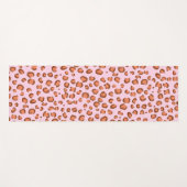 ユキモダンヒョウアニマルプリントパタンレッド ヨガマット (正面(横))