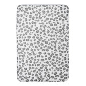 ユキモダンヒョウアニマルプリント模様 バスマット (正面縦)