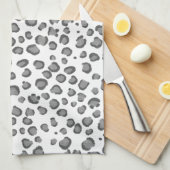 ユキモダンヒョウ柄アニマルプリント キッチンタオル (四つ折り)