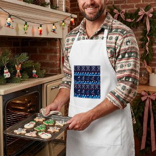 ユグリクリスマス スキーパターン ホリデー スタンダードエプロン