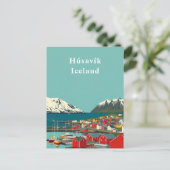 ユサヴィク,アイスランドタウンアート ポストカード (スタンド正面)