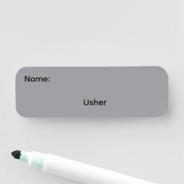 ユシャー再利用可能ホワイトボードネームタグ ピンバック 名札