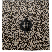 ユスタイリッシュキヒョウ紋章 シャワーカーテン (正面)