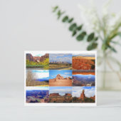 ユタのアイコンのコラージュはがき ポストカード (スタンド正面)