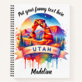 ユタのアーチス国立公園で魅惑的な夕日 ノートブック (正面)