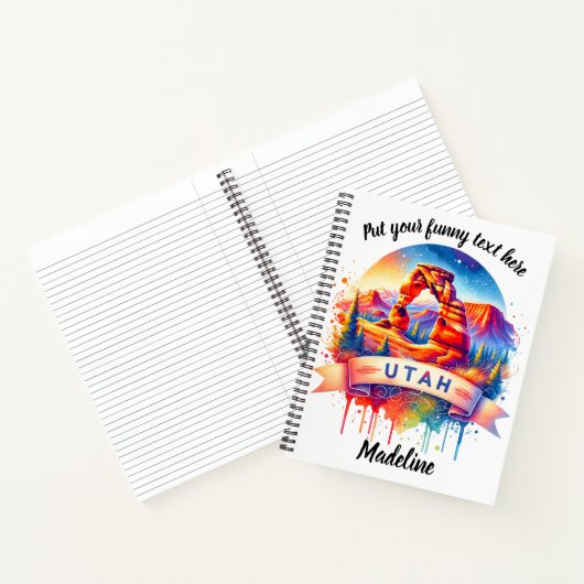 ユタのアーチス国立公園で魅惑的な夕日 ノートブック (内部)